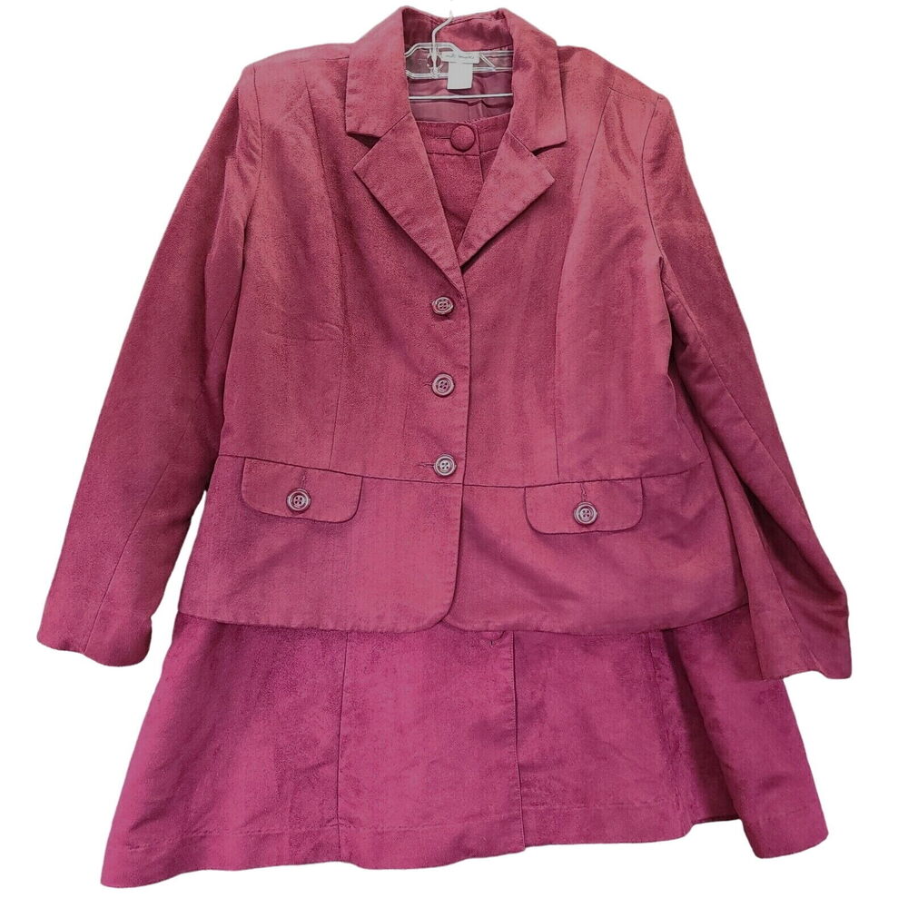 Vicki Wayne 2 Piece Set Maroon Size 16 100% Polyester Button Close Elastic Waist